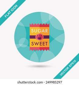 sugar packet flat icon with long shadow,eps10