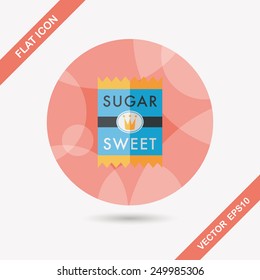 sugar packet flat icon with long shadow,eps10