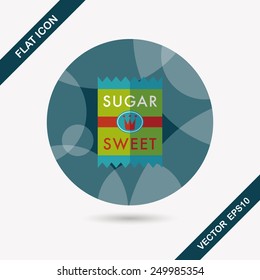sugar packet flat icon with long shadow,eps10
