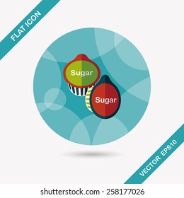 sugar packet flat icon with long shadow,eps10