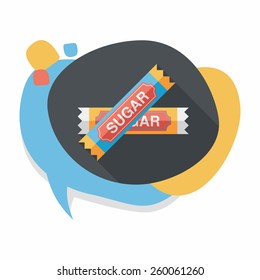 sugar packet flat icon with long shadow,eps10