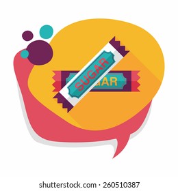 sugar packet flat icon with long shadow,eps10