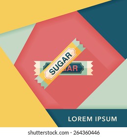 sugar packet flat icon with long shadow,eps10