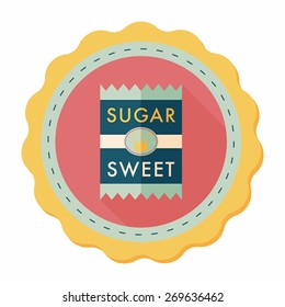 sugar packet flat icon with long shadow,eps10