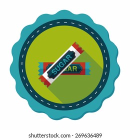 sugar packet flat icon with long shadow,eps10