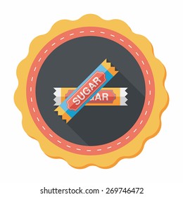 sugar packet flat icon with long shadow,eps10