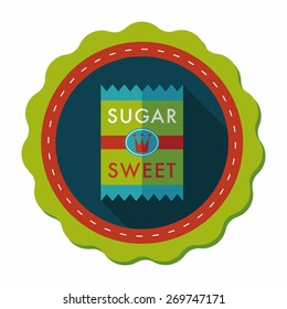 sugar packet flat icon with long shadow,eps10