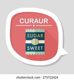 sugar packet flat icon with long shadow,eps10
