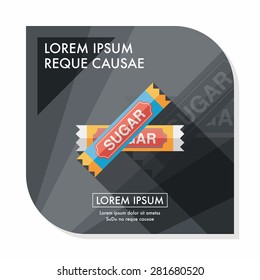 sugar packet flat icon with long shadow,eps10