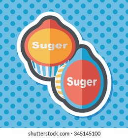 sugar packet flat icon with long shadow,eps10