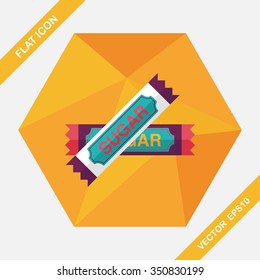 sugar packet flat icon with long shadow,eps10