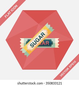 sugar packet flat icon with long shadow,eps10