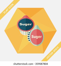 sugar packet flat icon with long shadow,eps10