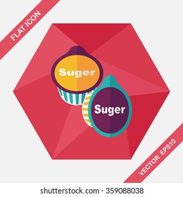sugar packet flat icon with long shadow,eps10