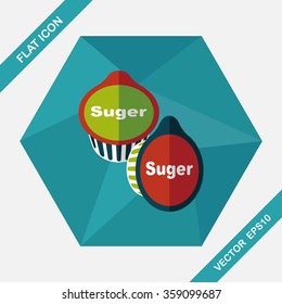 sugar packet flat icon with long shadow,eps10