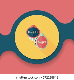 sugar packet flat icon with long shadow,eps10