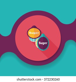 sugar packet flat icon with long shadow,eps10