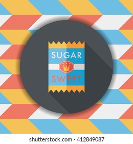 sugar packet flat icon with long shadow,eps10