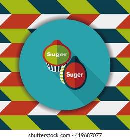 sugar packet flat icon with long shadow,eps10