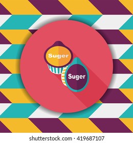 sugar packet flat icon with long shadow,eps10