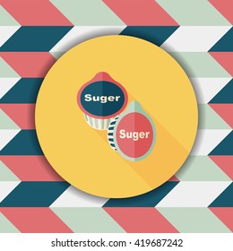 sugar packet flat icon with long shadow,eps10