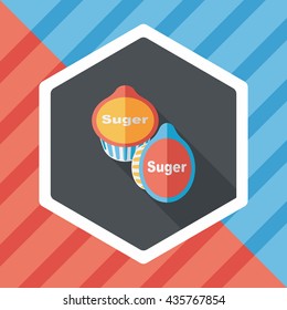 sugar packet flat icon with long shadow,eps10