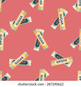 sugar packet flat icon,eps10 seamless pattern background
