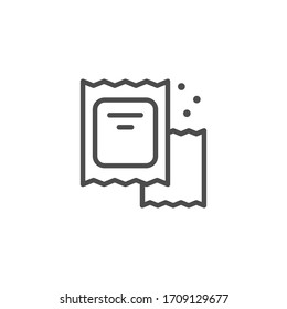 Sugar Packet Line Outline Icon