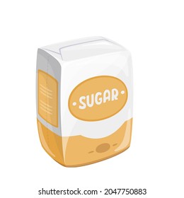 Sugar paper packaging vector illustration