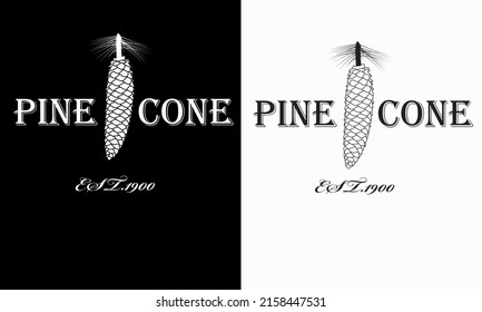 Sugar Pine Cone Vintage Logo Template