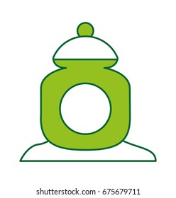 sugar pot isolated icon