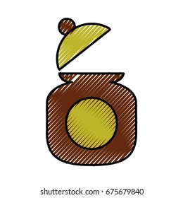 sugar pot isolated icon