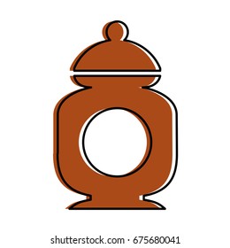 sugar pot isolated icon