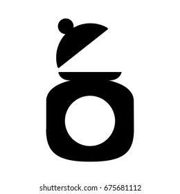sugar pot isolated icon