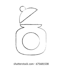 sugar pot isolated icon