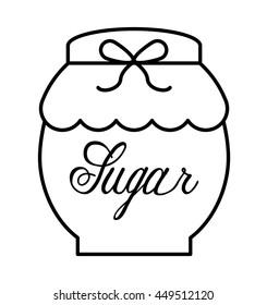 sugar pot isolated icon design, vector illustration  graphic 