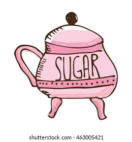 sugar pot isolated icon vector illustration design