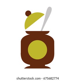 sugar pot with spoon