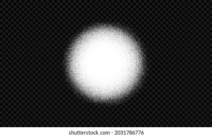 Sugar powder, salt vector texture isolated on black transparent background. White sugar particles. Vector flour illustration. Snow isolated on black.