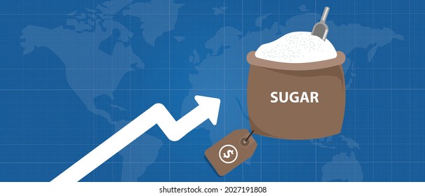 sugar price up rise in international commodity market export import trading  