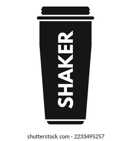 Sugar protein shaker icon simple vector. Sport supplement. Gym food
