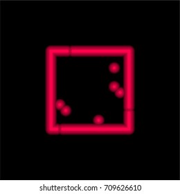 Sugar red glowing neon ui ux icon. Glowing sign logo vector