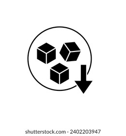 sugar reduction concept line icon. Simple element illustration. sugar reductionsugar reduction concept outline symbol design.