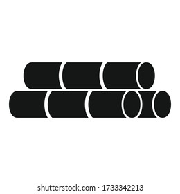Sugar roll icon. Simple illustration of sugar roll vector icon for web design isolated on white background