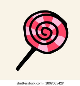 Ilustración alimentaria. Esbozo simple dibujado con lápiz. Vector dibujado a mano. Arte de doodles colorido.