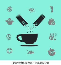 sugar sachet of coffee or teavector icon