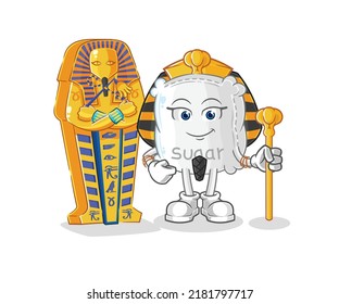 the sugar sack ancient egypt cartoon. cartoon mascot vector