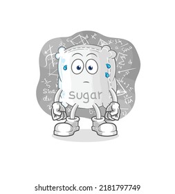 the sugar sack thinking hard vector. cartoon character
