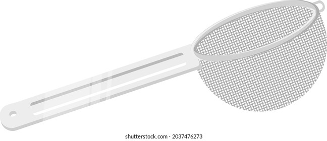 Zuckersieb, Illustration, Vektorgrafik auf weißem Hintergrund.