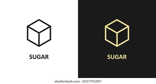 Sugar simple icon. Sugar free icon, diabetic diet concept